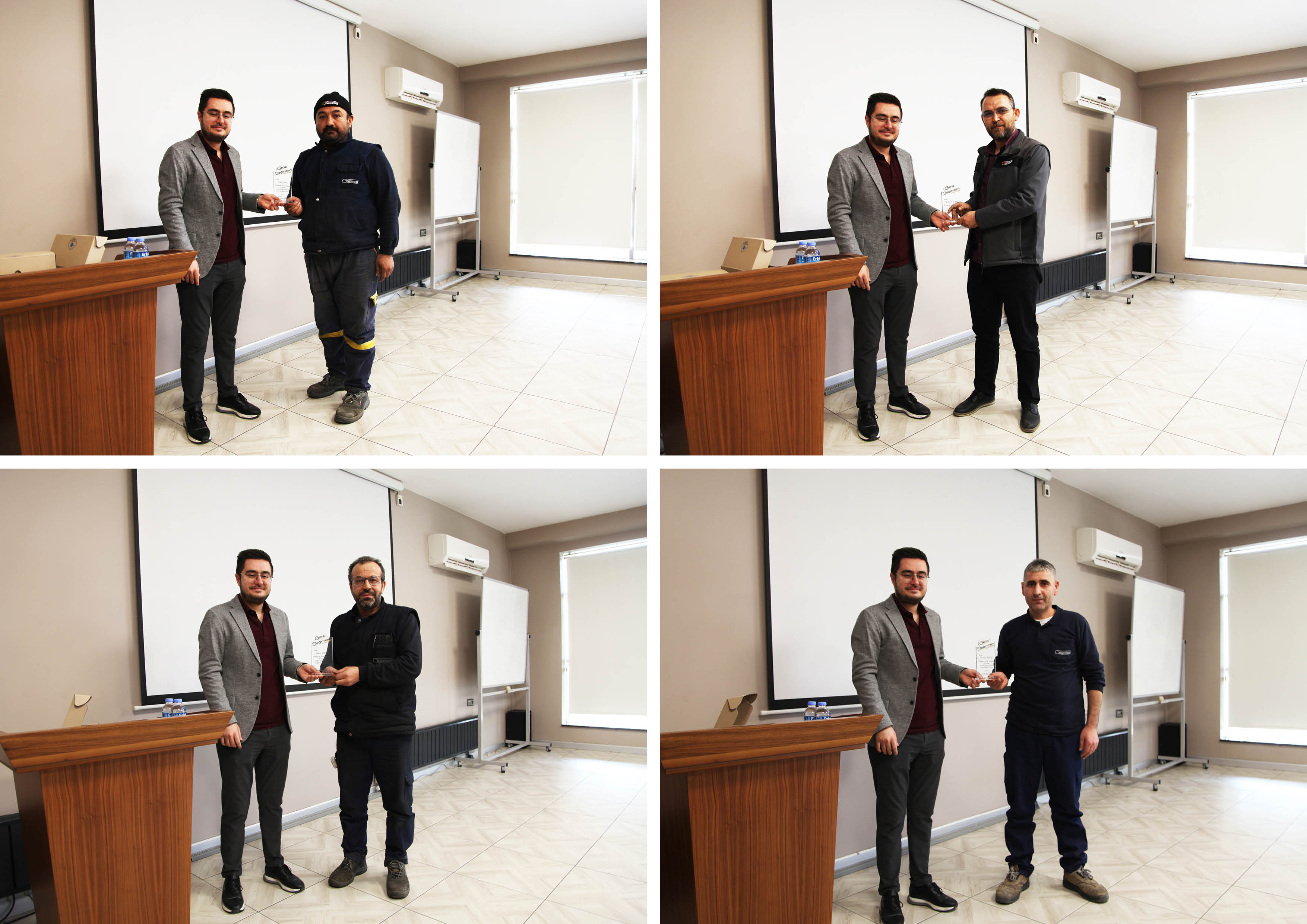 Genç Değirmen Çalışanlarına Kıdem Plaketi