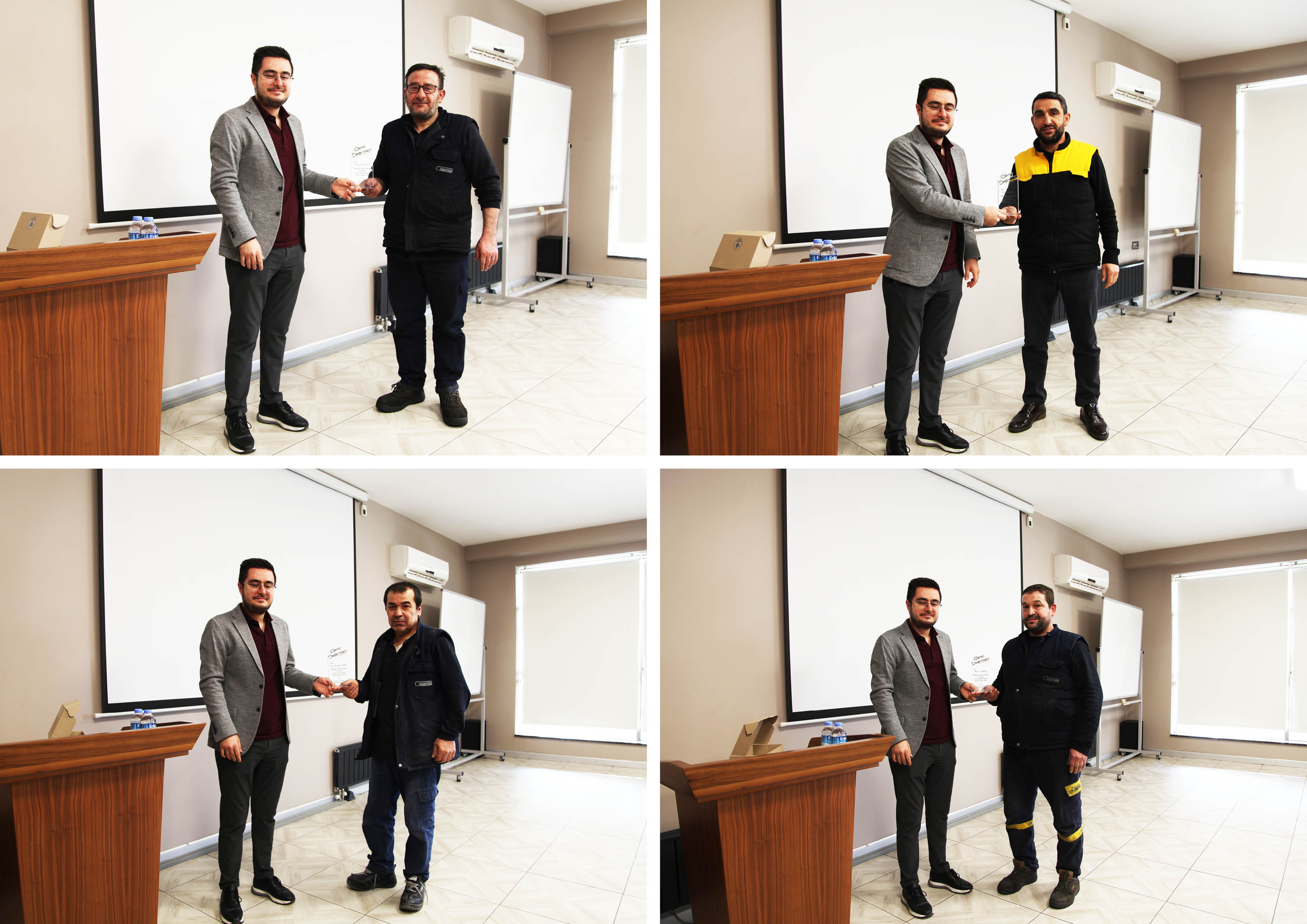 Genç Değirmen Çalışanlarına Kıdem Plaketi