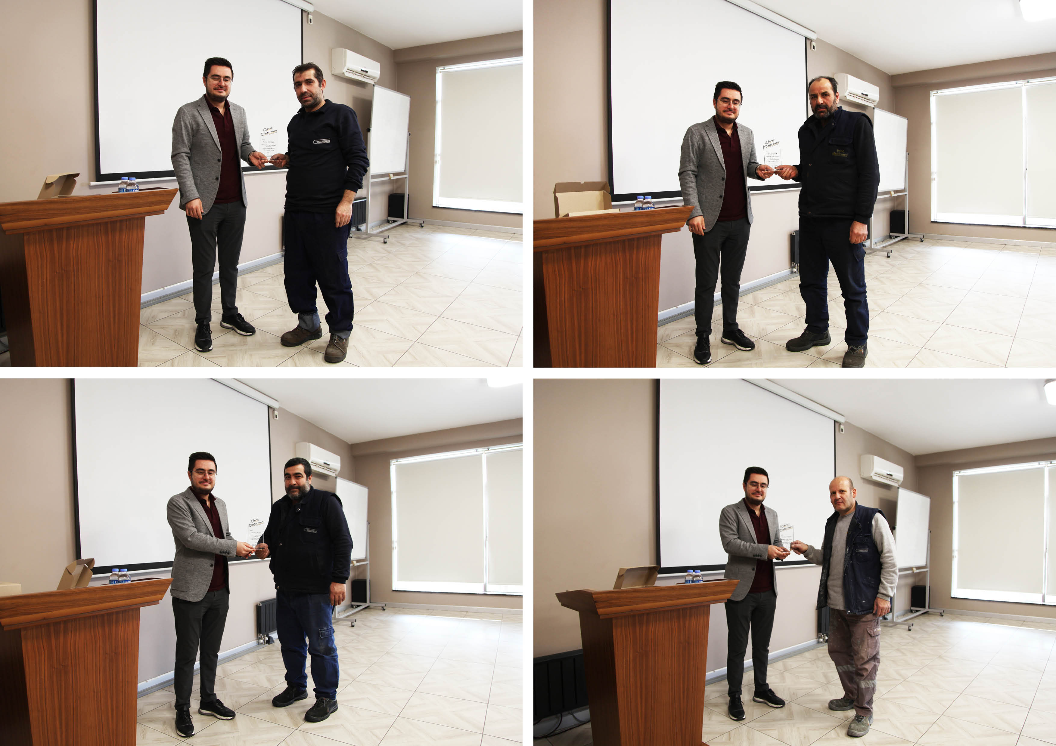 Genç Değirmen Çalışanlarına Kıdem Plaketi